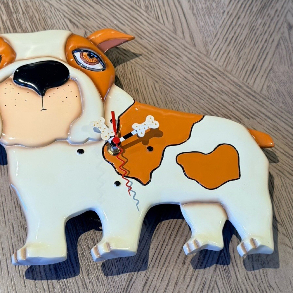 Allen Designs Studio Collection Clock– Bulldog Dog
